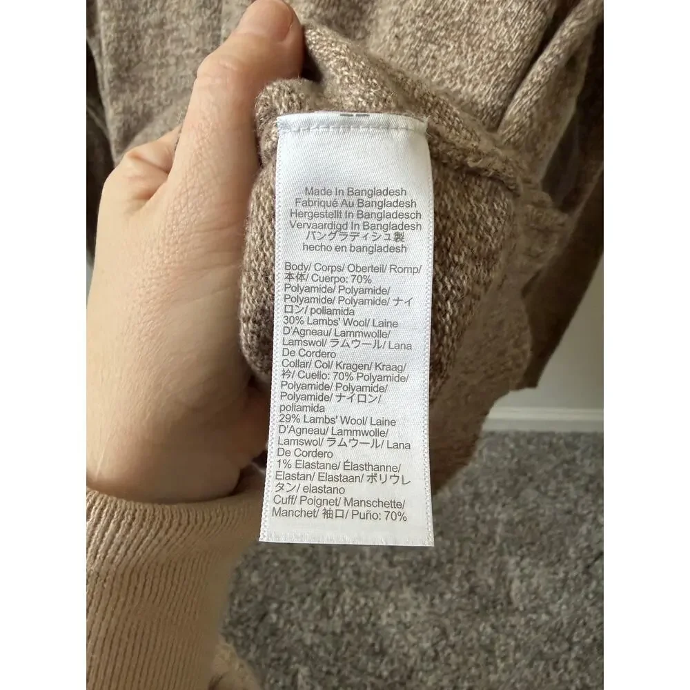J. Crew lambswool 1/4 zip sweater men's size Large